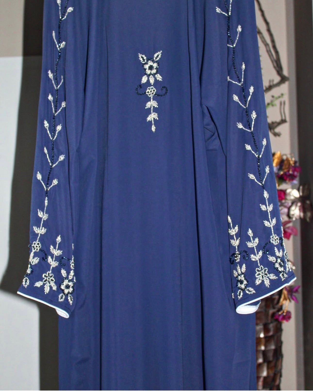 Dark Blue Elegant Abaya