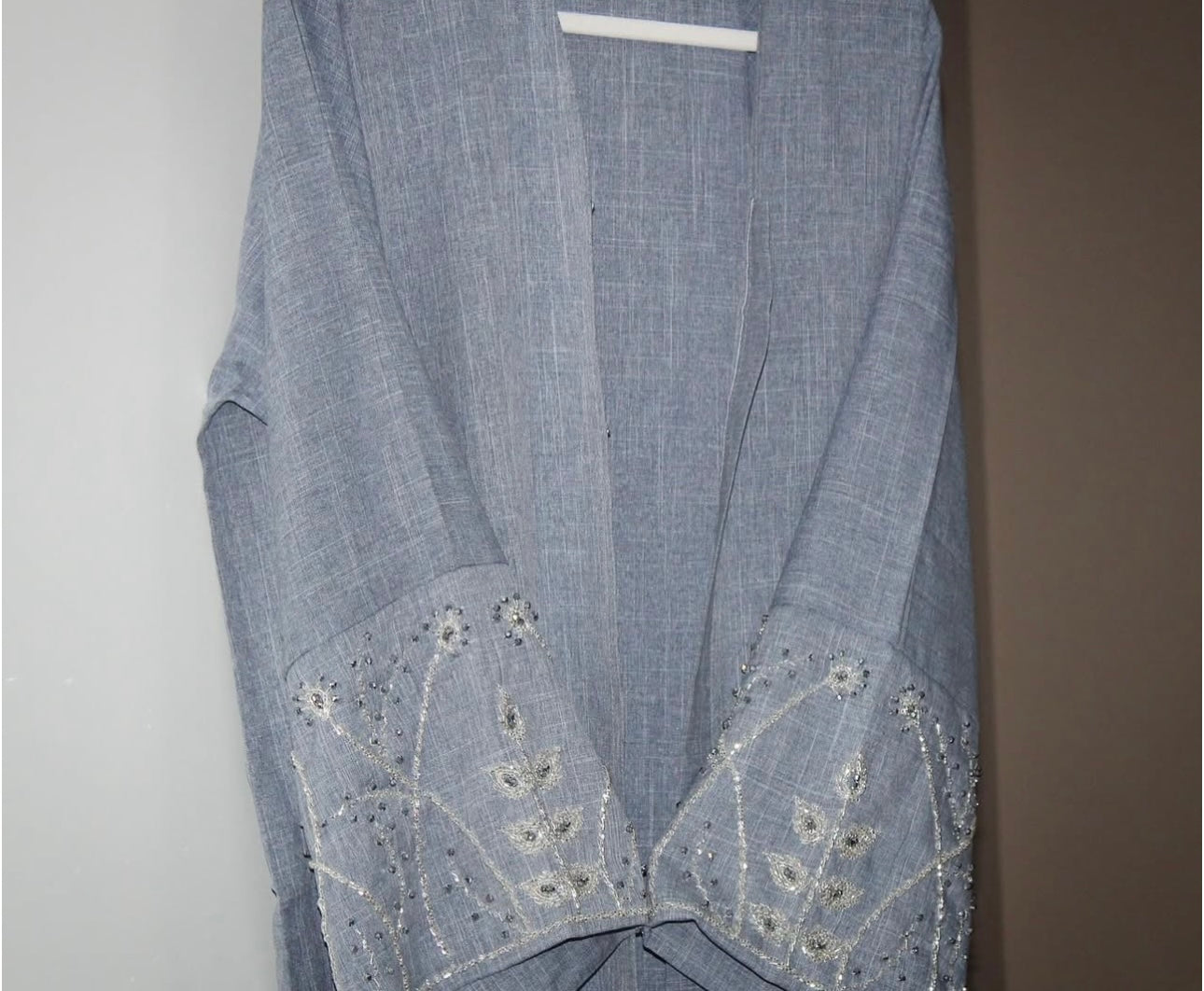 Blue-Grey Coral Abaya - One Piece